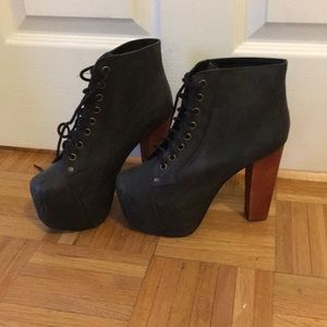 Never worn Jeffrey Campbell platform booties